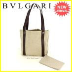 ブルガリ BVLGARI トートバッグ ショルダーバッグ メンズ可 ロゴマニア 中古 良品 セール J11792