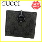 グッチ GUCCI Wホック財布 二つ折り財布 男女兼用 101603 ＧＧキャンバス 中古 人気 セール J11927
