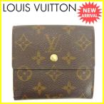 ルイヴィトン Louis Vuitton Wホック財布 三つ折り メンズ可 ポルトモネビエカルトクレディ M61652 モノグラム 中古 人気 セール J12727