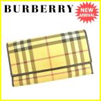 バーバリー ＢＵＲＢＥＲＲＹ 長財布 3つ折り メンズ可 ノバチェック 中古 人気 セール J14163