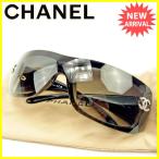 シャネル CHANEL サングラス メガネ メンズ可 ラインストーン付き 5088-B c.5018G ココマーク ワンレンズ型 中古 人気 セール J16732