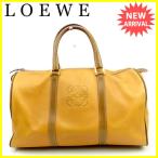 ロエベ LOEWE ボストンバッグ トラベルバッグ メンズ可 アナグラム 中古 人気 セール J16755