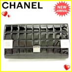 シャネル CHANEL クラッチバッグ レディース チョコバー 中古 ヴィンテージ 美品 J17472