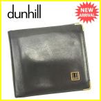 ダンヒル dunhill 二つ折り財布 メンズ ロゴプレート 中古 人気 セール J17651