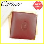 カルティエ Cartier 二つ折り財布 メンズ可 マストライン [未使用] 未使用品 訳あり J17802