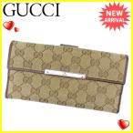 グッチ GUCCI Wホック財布 長財布 メンズ可 GG柄 中古 人気 セール J18355