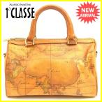 プリマクラッセ ＰＲＩＭＡ ＣＬＡＳＳＥ ハンドバッグ ミニボストン バッグ レディース 地図柄 中古 人気 セール J19370
