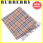 バーバリー BURBERRY マフラー フリンジ付き レディース メンズ 可 ノバチェック 中古 人気 セール J19741
