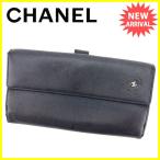 シャネル ＣＨＡＮＥＬ 長財布 Ｗホック レディース カメリア 中古 人気 セール J20714