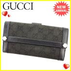 グッチ Ｇｕｃｃｉ 長財布 Ｗホック レディース メンズ 可 ＧＧキャンバス 中古 人気 セール J21190