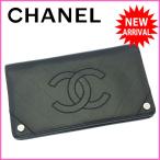 シャネル CHANEL 長財布 ファスナー 二つ折り メンズ可 ココマーク 中古 美品 セール J8613s