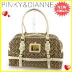 アンドバイピーアンドディー ショルダーバッグ バッグ レディース ベージュ ブラウン ゴールド 中古 L1289