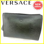 ヴェルサーチ VERSACE クラッチバッグ ストラップ付き メンズ可 サンバースト 中古 人気 セール L1295