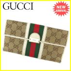 グッチ GUCCI 長財布 Wホック財布 メンズ可 トレジャー 150674 GGキャンバス 中古 人気 セール L1344