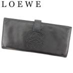 ロエベ LOEWE 長財布 ファスナー付き 財布 レディース メンズ アナグラム 中古 人気 セール L2477