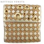 ボッテガ ヴェネタ Wホック 財布 二つ折り ミニ財布 レディース 125721 イントレチャート BOTTEGA VENETA 中古 迅速発送 在庫処分 男性 女性 夏