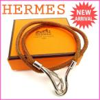 エルメス HERMES チョーカー アクセサリー メンズ可 ジャンボ レザー×素材 人気 中古 M1300