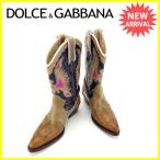  Dolce &amp; Gabbana Dolce&amp;Gabbana ботинки Western 36.5 бежевый черный розовый серия женский Dolce&Gabbana б/у 