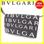 ブルガリ BVLGARI 2WAYショルダーバッグ クラッチバッグ 男女兼用 ロゴマニア 中古 美品 セール P310