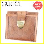 グッチ GUCCI Wホック財布 二つ折り財布 メンズ可 181651 グッチシマ 中古 人気 セール P508