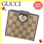 グッチ Ｇｕｃｃｉ Wホック財布 二つ折り 財布 レディース メンズ 可 ＧＧキャンバス 中古 人気 セール P631