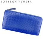 ボッテガ ヴェネタ BOTTEGA VENETA 長財布 ラウンドファスナー レディース メンズ イントレチャート 中古