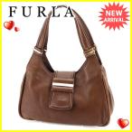 フルラ FURLA ショルダーバッグ ハンドバッグ レディース ロゴプレート 中古 美品 セール Q423