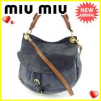 ミュウミュウ miu miu 2WAYショルダーバッグ ハンドバッグ レディース ベルトデザイン 中古 人気 セール S417