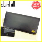 ダンヒル dunhill 長財布 ファスナー付き 財布 メンズ ロゴプレート  中古 良品 セール S619