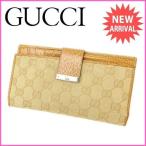 グッチ GUCCI 長財布 Wホック レディース ＧＧキャンバス