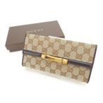 グッチ GUCCI 長財布 三つ折 レディース バンブー