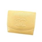 シャネル Wホック財布 二つ折り財布 ココマーク CHANEL 中古