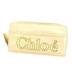 ラスト1点 クロエ 長財布 ラウンドファスナー ロゴスタッズ Chloe 中古