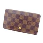 ルイヴィトン Louis Vuitton L字ファスナー財布 レディース ポルトモネビエトレゾール N61736 ダミエ