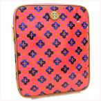 ラスト1点 トリバーチ iPadケース アイパッドケース ロゴモチーフプレート付き フラワー柄 Tory Burch 中古