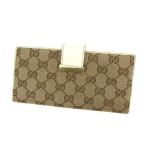 ラスト1点 グッチ 長財布 ファスナー付き長財布 212069 GGキャンバス GUCCI 中古
