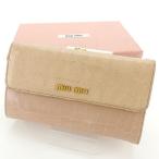 ミュウミュウ miumiu 長財布 がま口 レディース クロコダイル調