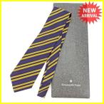 ラスト1点 エルメネジルド ゼニア ネクタイ レギュラータイ レジメンタルストライプ Ermenegildo Zegna 中古