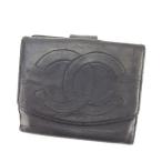 ラスト1点 シャネル Wホック財布 二つ折り財布 ココマーク CHANEL 中古