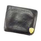 ラスト1点 グッチ 二つ折り財布 グッチシマ GUCCI 中古