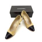 シャネル パンプス 37 12B ココマーク CHANEL 中古