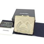 シャネル CHANEL 二つ折り財布 がま口 レディース カンボンライン