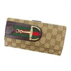 グッチ GUCCI 長財布 Wホック レディース ハスラービット 137375 ＧＧキャンバス