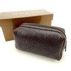 ラスト1点 グッチ 化粧ポーチ ポーチ グッチシマ GUCCI 中古