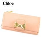 ラスト1点 クロエ 長財布 L字ファスナー リボンモチーフ Chloe 中古 T15203