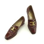 サルヴァトーレ フェラガモ Salvatore Ferragamo パンプス シューズ 靴 レディース ♯5ハーフB クロコ調 ガンチーニ金具