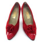 ニナリッチ NINA RICCI パンプス シューズ 靴 レディース ♯36ハーフ ポインテッドトゥ コサージュ付き