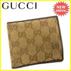 グッチ Ｇｕｃｃｉ 二つ折り財布 メンズ可 ＧＧキャンバス