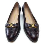 サルヴァトーレ フェラガモ Salvatore Ferragamo パンプス シューズ 靴 レディース ♯6ハーフC クロコダイル調 ガンチーニ金具
