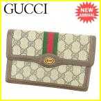 グッチ Ｇｕｃｃｉ 長財布 ファスナー付き 財布 レディース メンズ 可 オールドグッチ GG柄  中古 ヴィンテージ 人気 T1632